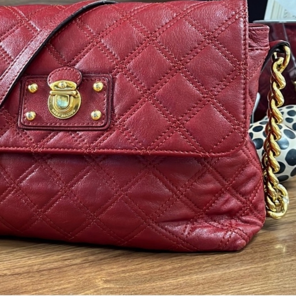 Marc Jacobs Large Single Quilted Bag - Cherry Red - Picture 11 of 16